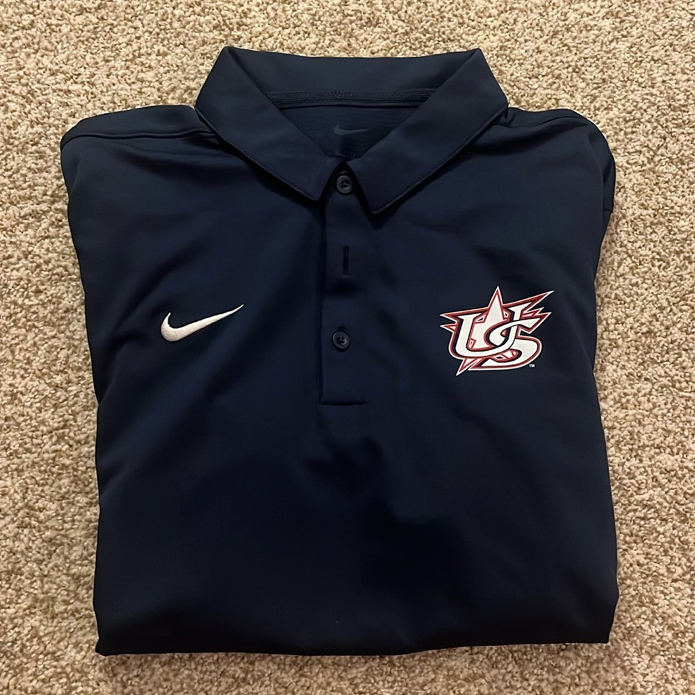 Navy USA Baseball Men’s Polo